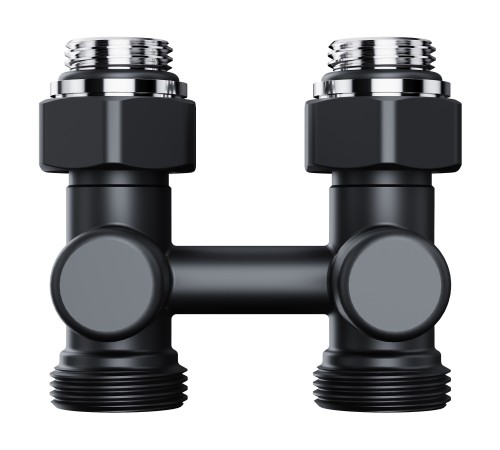 Узел нижнего подключения Royal Thermo Design прямой 1/2quot;х3/4quot; EK (черный)