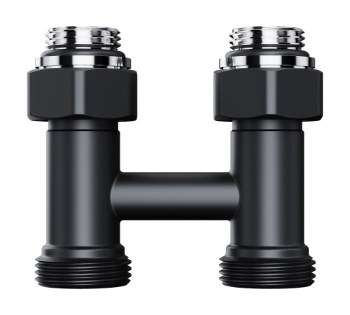 Узел нижнего подключения Royal Thermo Design прямой 1/2quot;х3/4quot; EK (черный)