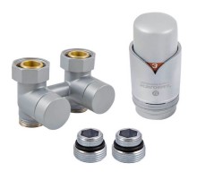 Комплект эксклюзив. узла подкл. SCHLOSSER 50мм, 3/4 x М22x1,5, 2 нип., угл., сатин