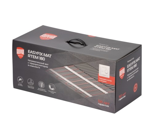 Комплект теплого пола Royal Thermo EasyFix Mat RTEM 2-180-8 с терморегулятором Basic