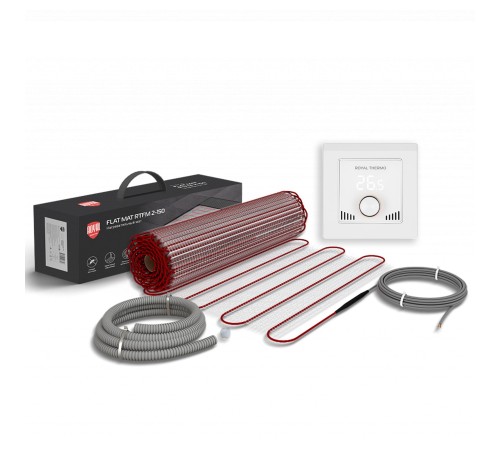 Мат нагревательный Royal Thermo Flat Mat RTFM 2-150-1 с терморегулятором RTI-16 Мат нагревательный Royal Thermo Flat Mat RTFM 2-150-1 с терморегулятором RTI-16