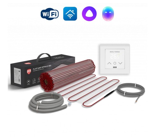 Мат нагревательный Royal Thermo Flat Mat RTFM 2-150-0,5 с терморегулятором RTS-16