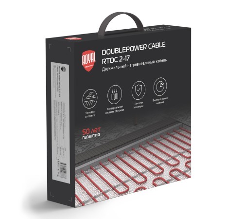 Кабель нагревательный Royal Thermo RTDC 2-17-1000 с терморегулятором RTI-16