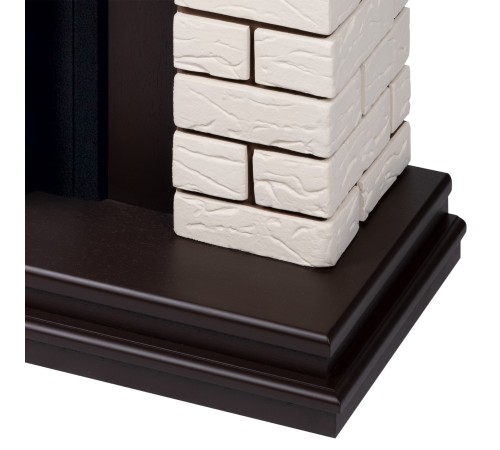 Портал Firelight Bricks Classic камень бежевый, шпон темный дуб Портал Firelight Bricks Classic камень бежевый, шпон темный дуб
