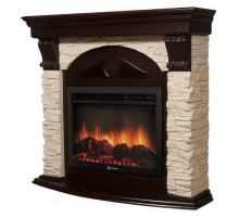 Портал Firelight Torre 30U (угловой) камень слоновая кость, шпон темный дуб