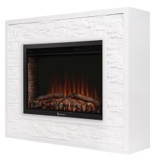 Портал Firelight Loft 30 камень белый, белая эмаль