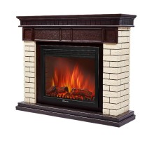 Портал Firelight Bricks 30 камень бежевый, шпон темный дуб Портал Firelight Bricks 30 камень бежевый, шпон темный дуб