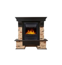Портал Firelight Pietra Classic камень сланец натуральный, шпон темный дуб