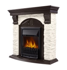 Портал Firelight Torre Classic камень белый, шпон венге