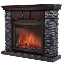 Портал Firelight Porto 25 камень черный, шпон венге