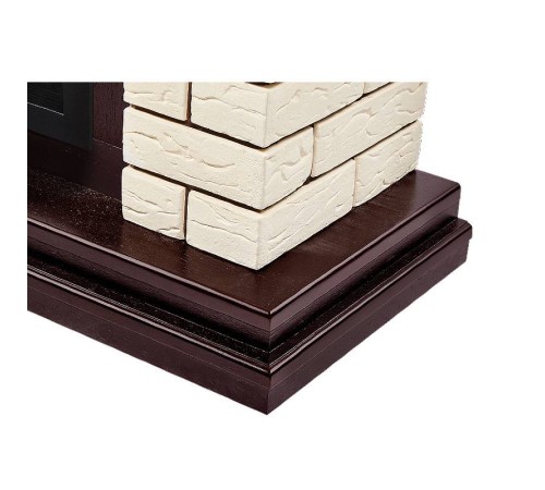 Портал Firelight Bricks 25 камень бежевый, шпон темный дуб