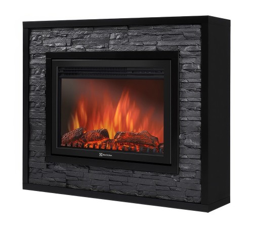 Портал Firelight Loft 30 камень черный, черная эмаль Портал Firelight Loft 30 камень черный, черная эмаль