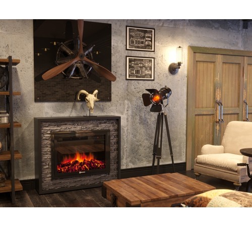 Портал Firelight Loft 30 камень черный, черная эмаль Портал Firelight Loft 30 камень черный, черная эмаль