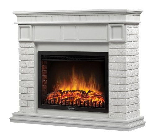 Портал Firelight Bricks 25 камень белый, белая эмаль Портал Firelight Bricks 25 камень белый, белая эмаль