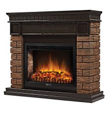 Портал Firelight Bricks Wood 30 камень темный, шпон венге