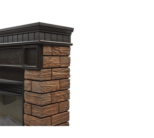Портал Firelight Bricks Wood 25 камень темный, шпон венге Портал Firelight Bricks Wood 25 камень темный, шпон венге