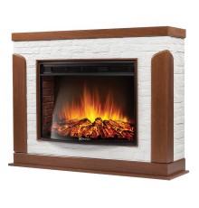 Портал Firelight Prestigio 30 камень белый, шпон дуб