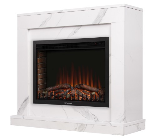 Портал Firelight Simple 25 белый мрамор