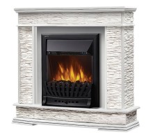 Портал Firelight Scala Classic камень сланец скалистый белый, шпон белый дуб