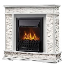 Портал Firelight Scala Classic камень сланец скалистый белый, шпон белый дуб