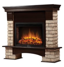 Портал Firelight Forte Wood 25 камень коричневый, шпон темный дуб