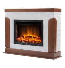 Портал Firelight Prestigio 25 камень белый, шпон дуб