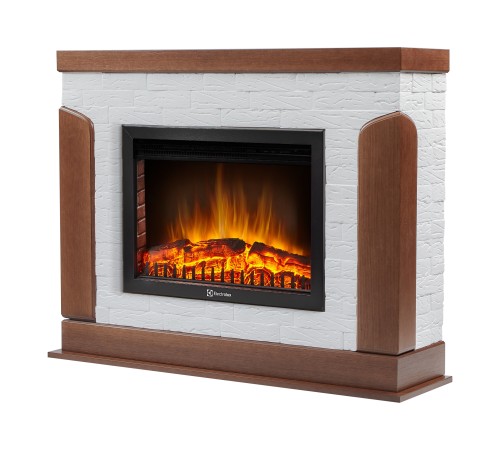 Портал Firelight Prestigio 25 камень белый, шпон дуб