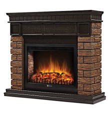 Портал Firelight Bricks Wood 30 камень коричневый, шпон темный дуб