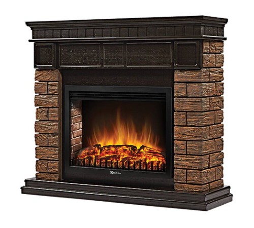 Портал Firelight Bricks Wood 30 камень коричневый, шпон темный дуб Портал Firelight Bricks Wood 30 камень коричневый, шпон темный дуб