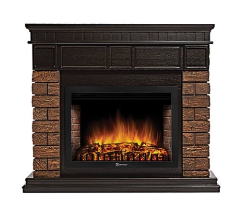 Портал Firelight Bricks Wood 30 камень коричневый, шпон темный дуб Портал Firelight Bricks Wood 30 камень коричневый, шпон темный дуб