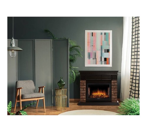 Портал Firelight Bricks Wood 30 камень коричневый, шпон темный дуб Портал Firelight Bricks Wood 30 камень коричневый, шпон темный дуб