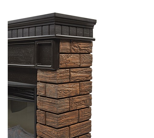 Портал Firelight Bricks Wood 25 камень коричневый, шпон темный дуб Портал Firelight Bricks Wood 25 камень коричневый, шпон темный дуб