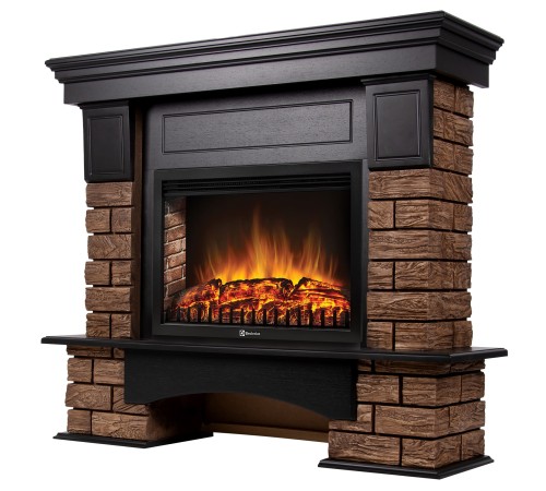 Портал Firelight Forte Wood 25 камень темный, шпон венге Портал Firelight Forte Wood 25 камень темный, шпон венге