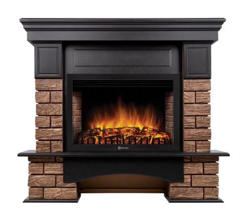 Портал Firelight Forte Wood 25 камень темный, шпон венге Портал Firelight Forte Wood 25 камень темный, шпон венге