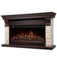 Портал Firelight Michigan 42/40/36, камень молочный, шпон темный дуб