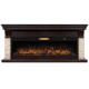 Портал Firelight Michigan 60, камень молочный, шпон темный дуб