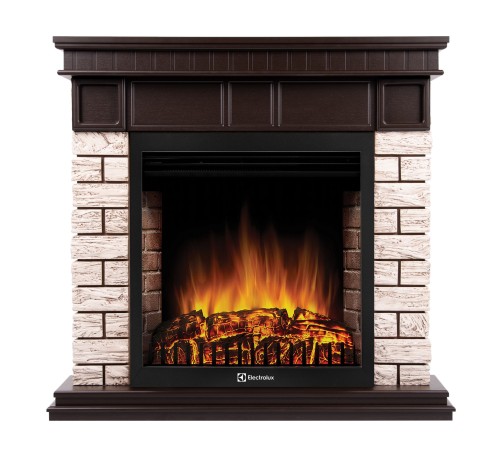 Портал Firelight Bricks Wood Classic камень коричневый, шпон темный дуб Портал Firelight Bricks Wood Classic камень коричневый, шпон темный дуб