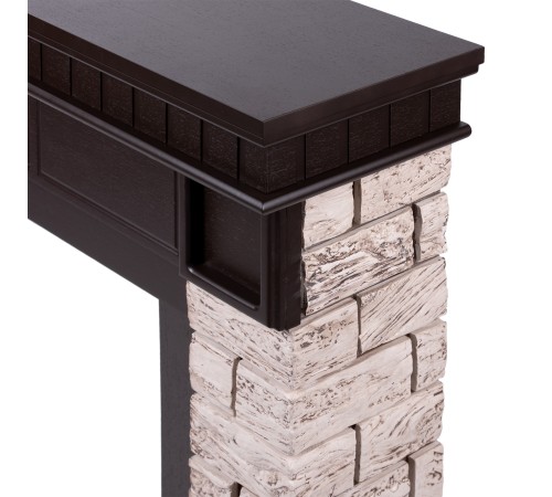 Портал Firelight Bricks Wood Classic камень коричневый, шпон темный дуб Портал Firelight Bricks Wood Classic камень коричневый, шпон темный дуб