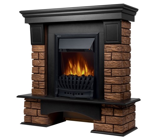 Портал Firelight Forte Wood Classic камень темный, шпон венге Портал Firelight Forte Wood Classic камень темный, шпон венге