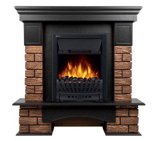 Портал Firelight Forte Wood Classic камень темный, шпон венге Портал Firelight Forte Wood Classic камень темный, шпон венге