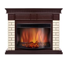 Каминокомплект: Очаг Electrolux EFP/P-2720RLS, портал Bricks 25 камень бежевый, шпон темный дуб Каминокомплект: Очаг Electrolux EFP/P-2720RLS, портал Bricks 25 камень бежевый, шпон темный дуб
