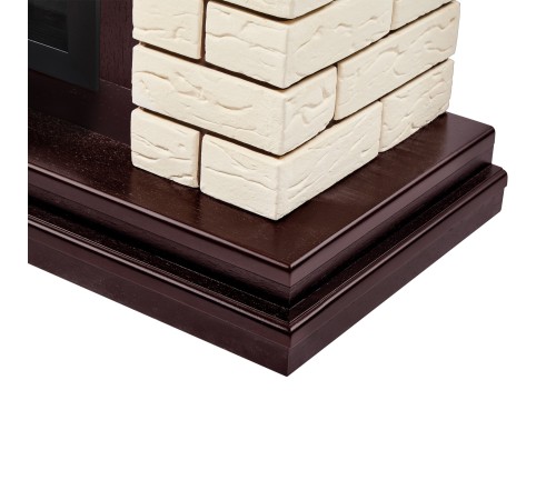 Каминокомплект: Очаг Electrolux EFP/P-2720RLS, портал Bricks 25 камень бежевый, шпон темный дуб Каминокомплект: Очаг Electrolux EFP/P-2720RLS, портал Bricks 25 камень бежевый, шпон темный дуб