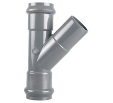 Тройник ХЕМКОР НПВХ (PVC-U) раструб 110/110 45 гр., SDR 26 PN10