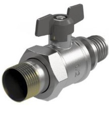 Кран шаровый с аксиальным соединением НГ 16×1/2quot; Кран шаровый с аксиальным соединением НГ 16×1/2quot;
