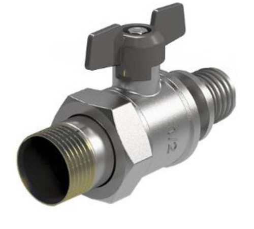 Кран шаровый с аксиальным соединением НГ 16×1/2quot; Кран шаровый с аксиальным соединением НГ 16×1/2quot;