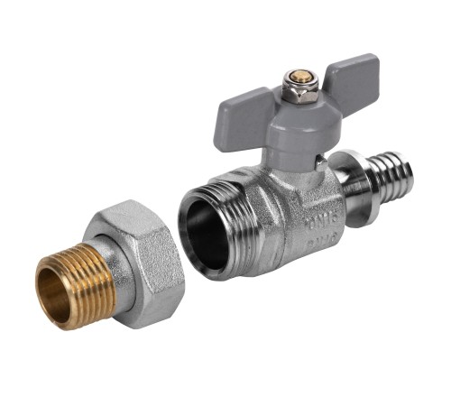 Кран шаровый с аксиальным соединением НГ 16×1/2quot; Кран шаровый с аксиальным соединением НГ 16×1/2quot;