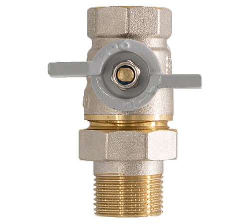 Кран CTM шар. 1quot; с накид. гайкой бабочка СТАНДАРТ CWAFM001