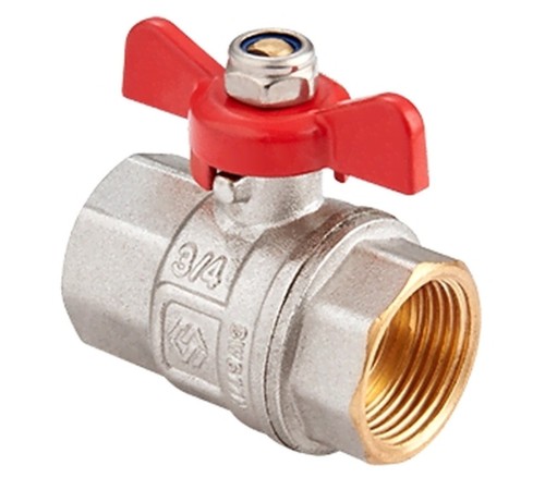 Кран шаровой латунный MVI DN15 PN40 вн-вн, бабочка Кран шаровой латунный MVI DN15 PN40 вн-вн, бабочка