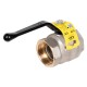 Кран шаровой латунный LD Pride 47.50.B-B.Р Ду 50 Ру 25 вн-вн, (рычаг)