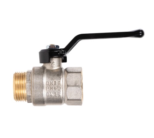 Кран шаровой латунный LD Pride 47.25.B-Н.Р Ду 25 Ру 40 вн-нр, (рычаг)